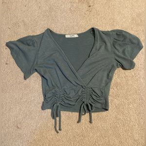 Small Green Live To Be Spoiled crop top